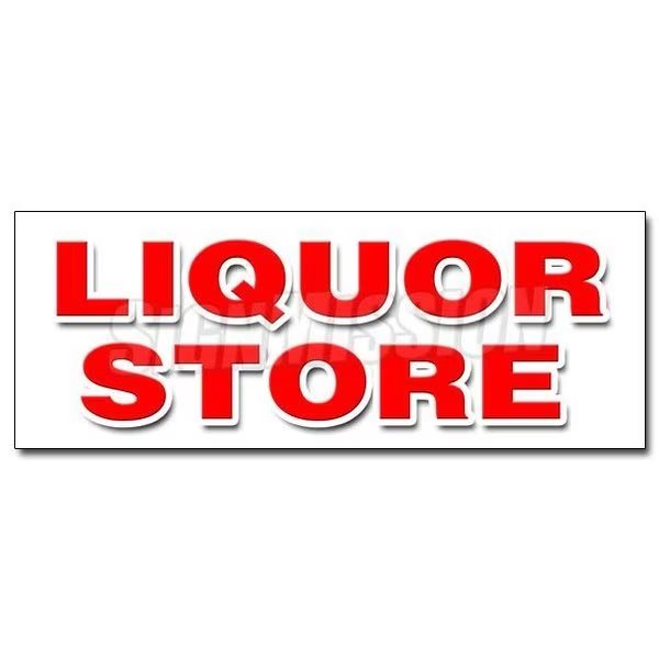 LIQUOR STORE DECAL sticker cold beer malt huge selection cigarettes ice, D-12 Liquor Store, Signmission, Mfr#: D-12 Liquor Store